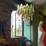 Люстра стеклянная с зелеными лепестками Green Leaf Fall варинант исполнения - 5 | Loft Concept в Тюмени