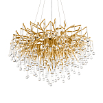 Люстра подвесная с прозрачными стеклянными подвесками в форме капель Диаметр 80 см Droplet Chandelier варинант исполнения - 14 | Loft Concept в Тюмени