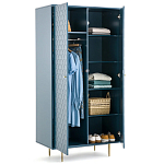 Шкаф двухдверный Scale Ornament Blue Wardrobe варинант исполнения - 5 | Loft Concept в Тюмени