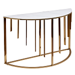 Консоль приставная полукруглая на основании золотого цвета Interior Accent варинант исполнения - 1 | Loft Concept в Тюмени