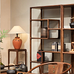 Стеллаж деревянный с полками для хранения Moon Walnut Furniture варинант исполнения - 2 | Loft Concept в Тюмени