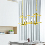 Подвесной светильник прямоугольный 5-ти ламповый Linear Kitchen Light варинант исполнения - 3 | Loft Concept в Тюмени