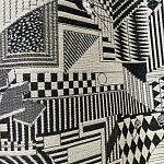 Мебельная ткань Шенилл черно-белый принт 280 см T3-44 варинант исполнения - 2 | Loft Concept в Тюмени