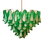 Люстра из стеклянных зеленых лепестков Petalled Illuminator варинант исполнения - 1 | Loft Concept в Тюмени