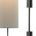 Бра чёрное с тканевым абажуром в форме цилиндра Rough Beauty варинант исполнения - 1 | Loft Concept в Тюмени