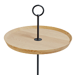 Pin журнальный столик с кольцом из натурального дуба и бетона варинант исполнения - 1 | Loft Concept в Тюмени