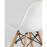 Пластиковый стул на ножках из массива бука Eames Small White варинант исполнения - 3 | Loft Concept в Тюмени