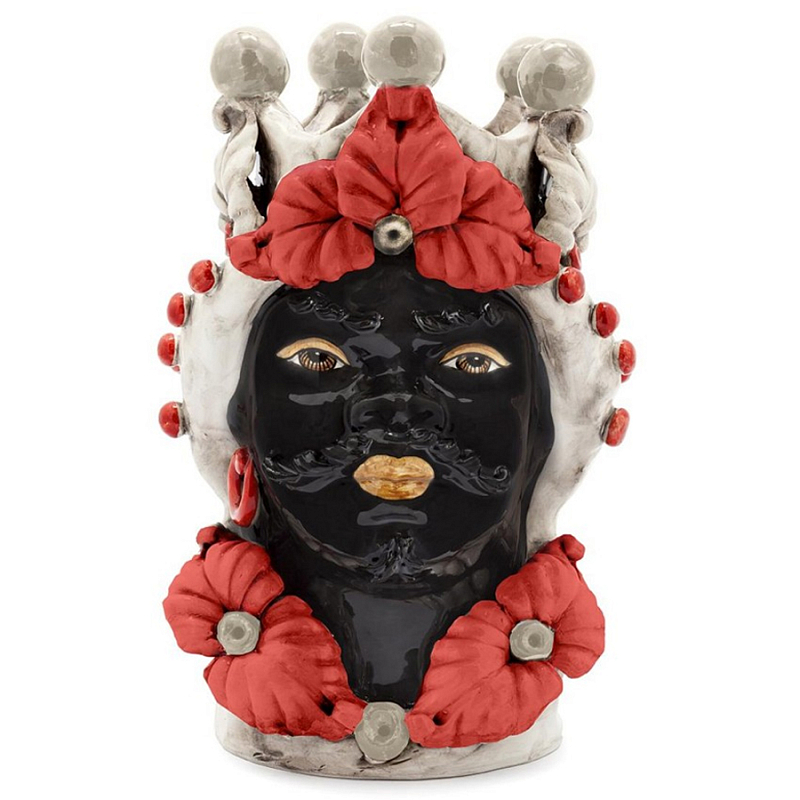 Ваза Vase Moro Man Eve Red Черный Бежевый Красный Ваза Vase Moro Man Eve Red Черный Бежевый Красный в Тюмени | Loft Concept