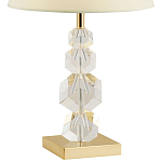 Настольная лампа с абажуром и основанием из хрусталя Neri Crystal Cubes Gold Table Lamp варинант исполнения - 2 | Loft Concept в Тюмени