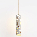 Подвесной светильник с цилиндрическим белым бетонным плафоном Terrazzo Light варинант исполнения - 1 | Loft Concept в Тюмени
