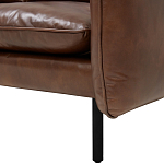 Трехместный кожаный диван на ножках темно-коричневый Tailler Sofa Brown варинант исполнения - 4 | Loft Concept в Тюмени