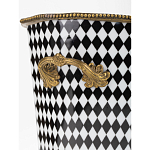 Фарфоровое кашпо Black and white square варинант исполнения - 5 | Loft Concept в Тюмени