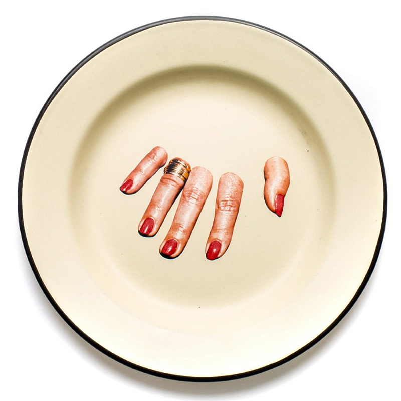 Тарелка Seletti Fingers Бежевый Мульти Тарелка Seletti Fingers Бежевый Мульти в Тюмени | Loft Concept
