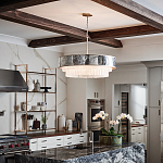 Люстра круглая с подвесками из текстурированного стекла молочного цвета Hinkley варинант исполнения - 8 | Loft Concept в Тюмени