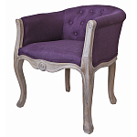 Кресло низкое в стиле прованс Louis French Armchair purple flax варинант исполнения - 1 | Loft Concept в Тюмени