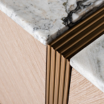 Тумба под телевизор с мраморной столешницей Uniqueness Marble варинант исполнения - 3 | Loft Concept в Тюмени