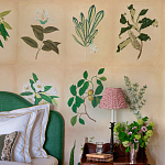 Обои ручная роспись Botanical Studies Linnaeus colourway варинант исполнения - 5 | Loft Concept в Тюмени