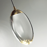 Подвесной светильник с плафоном в форме капли Crystal Transparent Drop варинант исполнения - 2 | Loft Concept в Тюмени