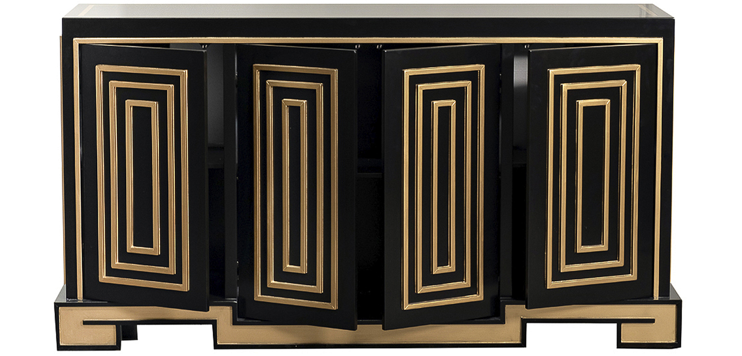 Комод в стиле арт-деко Meandro Chest of drawers Черный Комод в стиле арт-деко Meandro Chest of drawers Черный - Loft-Concept в Тюмени