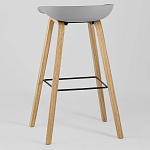 Барный стул на ножках из натурального дерева Boras Grey варинант исполнения - 5 | Loft Concept в Тюмени