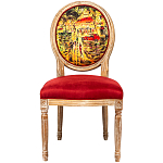 Стул из натурального бука красное с цветным принтом Impressionism in Color варинант исполнения - 1 | Loft Concept в Тюмени