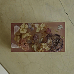 Шкатулка из эпоксидной смолы с цветами розовая Epoxy Resin Rectangular Box Pink варинант исполнения - 3 | Loft Concept в Тюмени