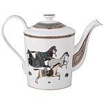 Чайный сервиз из фарфора с изображением лошадей на 6 персон 15 предметов Porcelain Horse Set  варинант исполнения - 2 | Loft Concept в Тюмени