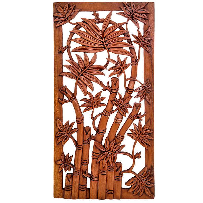 Панно из дерева Bamboos Panel With Trees Коричневый в Тюмени | Loft Concept 
