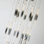 Люстра с прямоугольными плафонами из хрусталя Esme Rectangular Crystal Chrome Chandelier варинант исполнения - 2 | Loft Concept в Тюмени