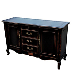 Буфет черного цвета с состаренным эффектом из массива березы с ящиками и дверцами Vintage варинант исполнения - 2 | Loft Concept в Тюмени