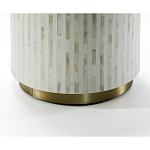 Круглый приставной столик с инкрустацией RADIAL BONE INLAY SIDE TABLE варинант исполнения - 2 | Loft Concept в Тюмени