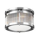 Потолочный светильник с цилиндрическим плафоном из рифленого прозрачного стекла Feiss варинант исполнения - 1 | Loft Concept в Тюмени