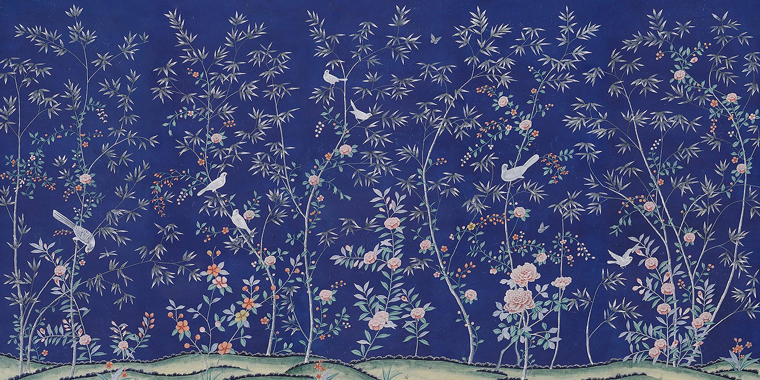 Обои шинуазри Portman Lapis Lazuli Edo - Loft-Concept в Тюмени