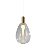 Подвесной светильник со стеклянным плафоном в форме капли NAOMI drop transparent glass варинант исполнения - 1 | Loft Concept в Тюмени