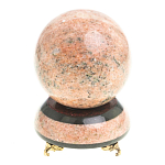 Часы настольные в виде шара из натурального камня Ball Stone Clock варинант исполнения - 3 | Loft Concept в Тюмени