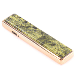 Зажигалка электронная с накладкой из натурального камня Змеевик и с USB проводом для зарядки Stone Lighters варинант исполнения - 1 | Loft Concept в Тюмени