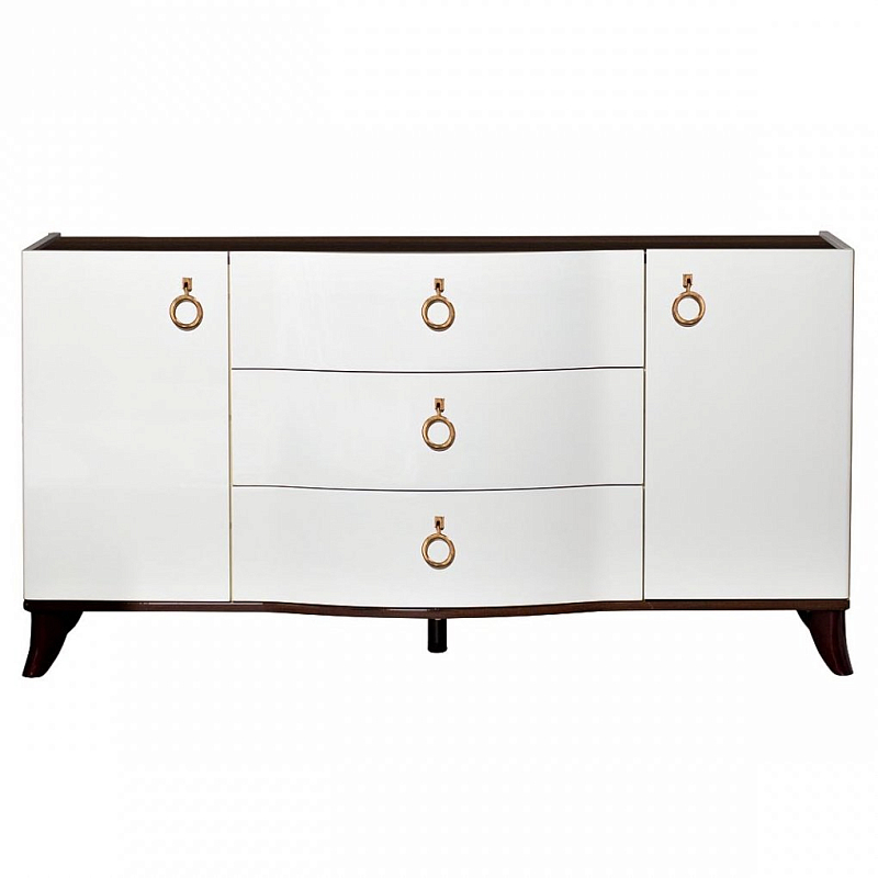 Комод White Classic Белый Золотой Белый Коричневый Комод White Classic Белый Золотой Белый Коричневый в Тюмени | Loft Concept