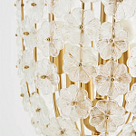 Подвесной светильник декорированный цветами из стекла Lightness of Flowers варинант исполнения - 2 | Loft Concept в Тюмени
