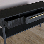 Дизайнерская Консоль с полкой и ящиком Primo Черный дуб варинант исполнения - 6 | Loft Concept в Тюмени