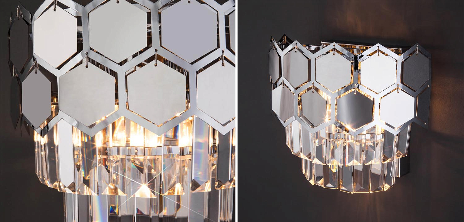 Бра Hanging Hexagon Moira Sconce chrome Бра Hanging Hexagon Moira Sconce chrome - Loft-Concept в Тюмени