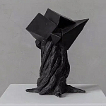 Скульптура «Окаменелый рост», Черный объект варинант исполнения - 2 | Loft Concept в Тюмени