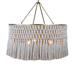Люстра круглая плетеная с бахромой Wicker Tassel Chandelier варинант исполнения - 1 | Loft Concept в Тюмени