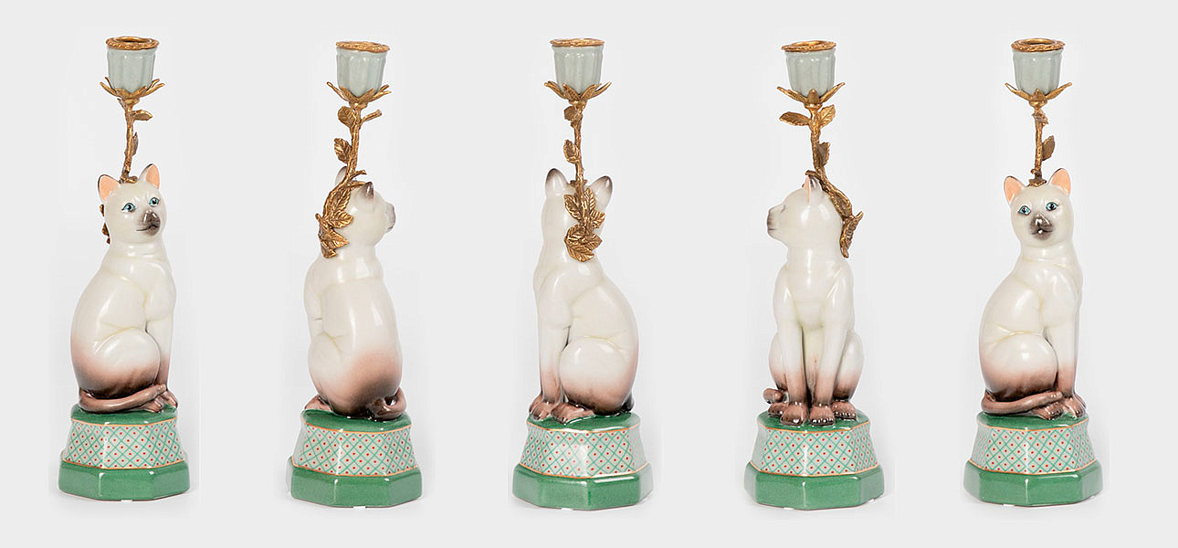 Подсвечник фигурка Кошка Candlestick cat Подсвечник фигурка Кошка Candlestick cat - Loft-Concept в Тюмени