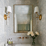 Зеркало прямоугольное в фактурной золотой раме Reflective Fabric варинант исполнения - 2 | Loft Concept в Тюмени