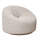 Кресло вращающееся круглой формы из серого шенилла Favorite Vacation Place варинант исполнения - 4 | Loft Concept в Тюмени