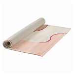 Ковер из хлопка с абстрактным принтом бежевого цвета Elysian Flow Blush варинант исполнения - 2 | Loft Concept в Тюмени