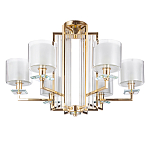 Люстра с 6-ю цилиндрическими плафонами из стекла Laurent варинант исполнения - 1 | Loft Concept в Тюмени