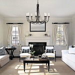 Люстра черного цвета ручной работы с канделябрами и переплетенной проволочной драпировкой Elstead Lighting варинант исполнения - 6 | Loft Concept в Тюмени