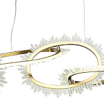 Люстра подвесная с 5-ю асимметричными кольцами и декоративными элементами в виде кристаллов Ring Horizontal варинант исполнения - 2 | Loft Concept в Тюмени