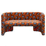 Акцентный Двухместный Диван Leela Оранжевый Орнамент варинант исполнения - 3 | Loft Concept в Тюмени